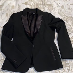 Zara womens tuxedo suit with satin details